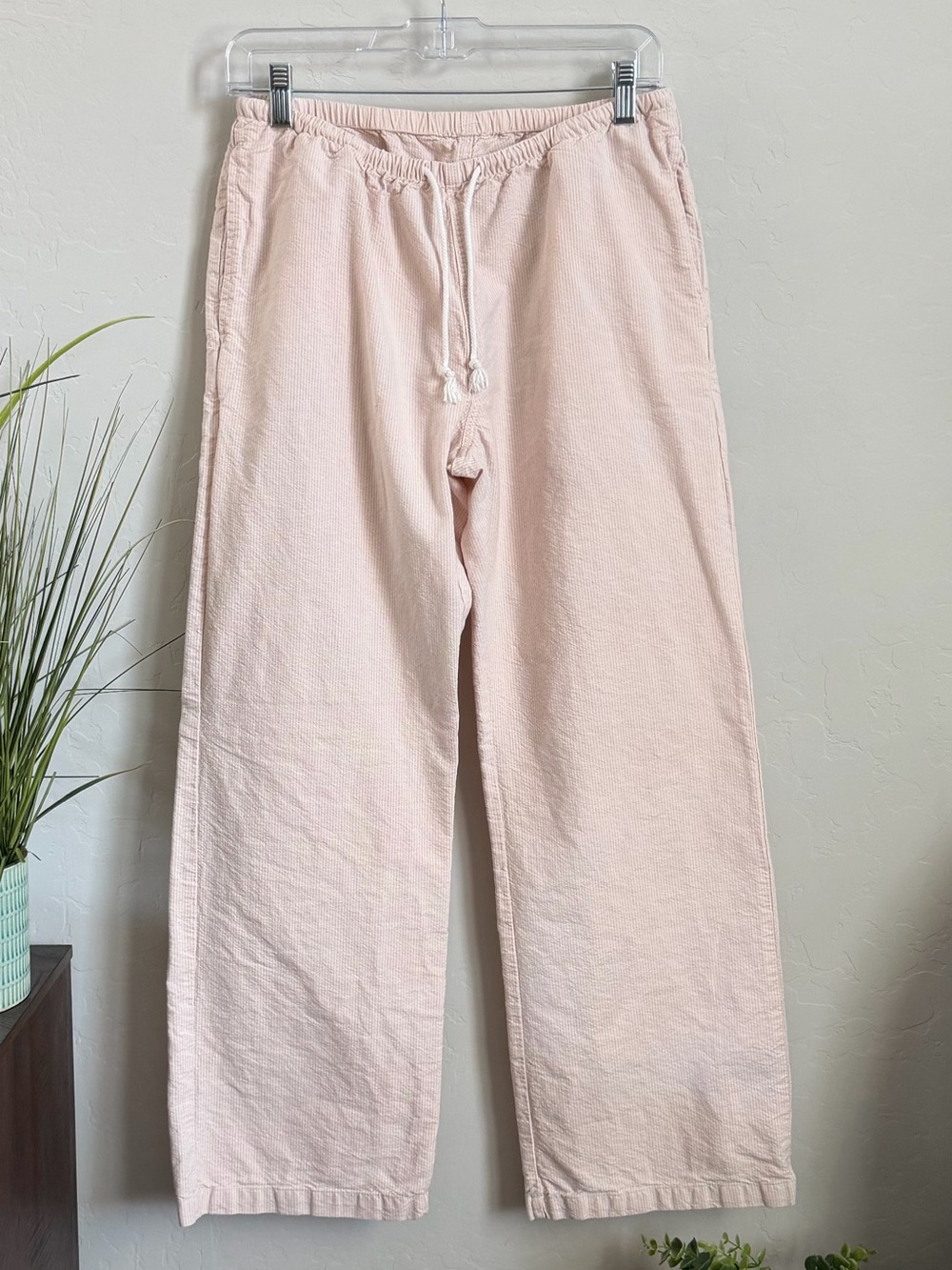 Brandy Melville John Galt Pink Wide Leg Drawstring Beach Pants